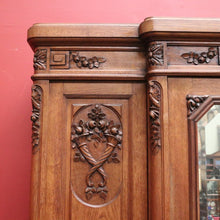 Load image into Gallery viewer, x SOLD Antique French Oak Armoire, Wardrobe, Linen Press. Antique Blind Bookcase or Storage Cabinet. B11294
