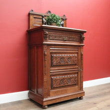 Load image into Gallery viewer, x SOLD Antique French Hall Cabinet or Drinks Cabinet, Cocktail Cupboard. Drawer and key. 11482