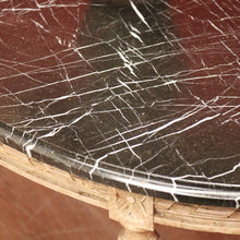 Load image into Gallery viewer, x SOLD An Oval Vintage French Hand-painted Oval Coffee Table with Black Marble Top. B11704