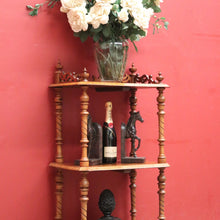 Load image into Gallery viewer, Antique English Walnut What Not, Three Tier Plant Stand or Display Shelf. B11937