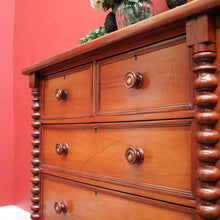 Load image into Gallery viewer, x SOLD Antique Australian Cedar Chest of Drawers, Full Cedar, Mother of Pearl to the Handles. B11907