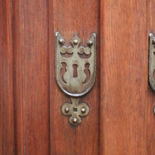 Load image into Gallery viewer, x SOLD Antique French Oak 2 Door 2 drawer Sideboard or Hall Cabinet Buffet, Linen Fold Carvings B11702