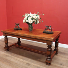 Load image into Gallery viewer, x SOLD Antique French Dining Table with Two Extension Leaves and Stretcher Base. B11818