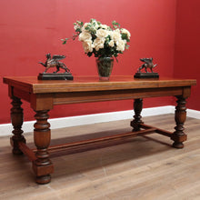 Load image into Gallery viewer, x SOLD Antique French Dining Table with Two Extension Leaves and Stretcher Base. B11818