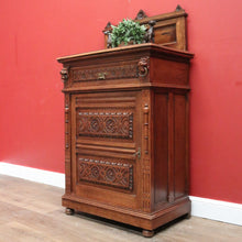Load image into Gallery viewer, x SOLD Antique French Hall Cabinet or Drinks Cabinet, Cocktail Cupboard. Drawer and key. 11482
