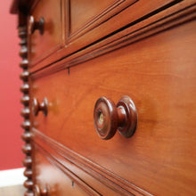 Load image into Gallery viewer, x SOLD Antique Australian Cedar Chest of Drawers, Full Cedar, Mother of Pearl to the Handles. B11907