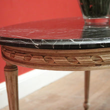 Load image into Gallery viewer, x SOLD An Oval Vintage French Hand-painted Oval Coffee Table with Black Marble Top. B11704