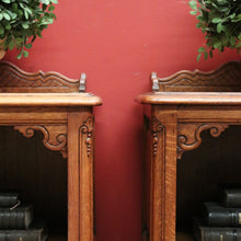 Load image into Gallery viewer, x SOLD Pair of Antique French Bedside Cabinets, Bedside Table or Lamp Tables, Side Tables. B11388