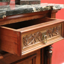 Load image into Gallery viewer, x SOLD Antique French Hall or Side Cabinet, Walnut, Burr Walnut and Marble Lamp Table. B11695