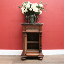 Load image into Gallery viewer, x SOLD Antique French Hall or Side Cabinet, Walnut, Burr Walnut and Marble Lamp Table. B11695