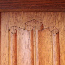 Load image into Gallery viewer, x SOLD French Oak and Brass Coat Rack with Brass Hooks and Linen Fold Patten. B11884