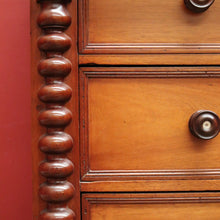 Load image into Gallery viewer, x SOLD Antique Australian Cedar Chest of Drawers, Full Cedar, Mother of Pearl to the Handles. B11907