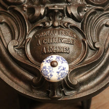 Load image into Gallery viewer, x SOLD Antique French Cast Iron Coal Scuttle, Kindling Box, Greenman Detail. B11528