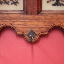 Load image into Gallery viewer, x SOLD Antique French Coat Rack, French Oak and Tile Hat, Coat Rack with Iron Hooks. B11394