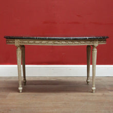 Load image into Gallery viewer, x SOLD An Oval Vintage French Hand-painted Oval Coffee Table with Black Marble Top. B11704