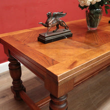 Load image into Gallery viewer, x SOLD Antique French Dining Table with Two Extension Leaves and Stretcher Base. B11818