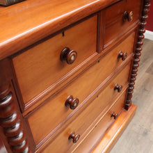 Load image into Gallery viewer, x SOLD Antique Australian Cedar Chest of Drawers, Full Cedar, Mother of Pearl to the Handles. B11907