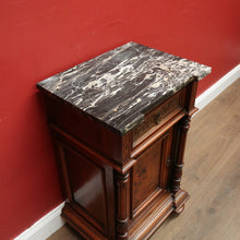 Load image into Gallery viewer, x SOLD Antique French Hall or Side Cabinet, Walnut, Burr Walnut and Marble Lamp Table. B11695