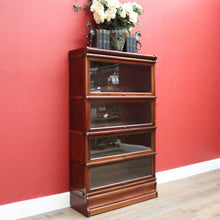 Load image into Gallery viewer, x SOLD Antique Solicitors Bookcase, Four Section Glass Door Bookcase Wernicke Barristers Bookcase. B11795