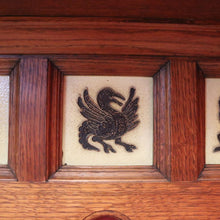 Load image into Gallery viewer, x SOLD Antique French Coat Rack, French Oak and Tile Hat, Coat Rack with Iron Hooks. B11394