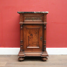 Load image into Gallery viewer, x SOLD Antique French Hall or Side Cabinet, Walnut, Burr Walnut and Marble Lamp Table. B11695