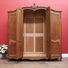 Load image into Gallery viewer, x SOLD Antique French Armoire or Wardrobe, Four-Door Linen Cabinet Storage Cupboard. B11553