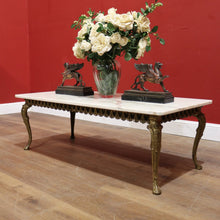 Load image into Gallery viewer, x SOLD 1960s Vintage Italian Marble and Brass Coffee Table, Rectangular in Shape. B11373