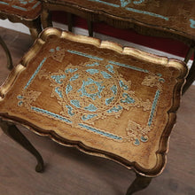 Load image into Gallery viewer, x SOLD Nest of Tables, 3 Italian Florentine Side Tables, Lamp Tables, Stackable Tables, or Nesting Table. B11520