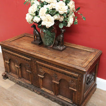Load image into Gallery viewer, x SOLD Antique Blanket Box, Trunk, Chest, Lift Lid Storage Box, Coffer, Coffee Table. B11323