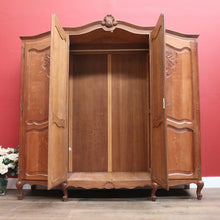 Load image into Gallery viewer, x SOLD Antique French Oak Four-Door Armoire Wardrobe, Linen Press, Cabinet or Cupboard. B11750