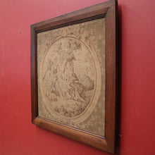 Load image into Gallery viewer, Antique French Aubusson Hand-made Tapestry in the Original Oak Frame. B11496