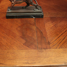 Load image into Gallery viewer, x SOLD Antique French Dining Table with Two Extension Leaves and Stretcher Base. B11818