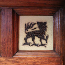 Load image into Gallery viewer, x SOLD Antique French Coat Rack, French Oak and Tile Hat, Coat Rack with Iron Hooks. B11394