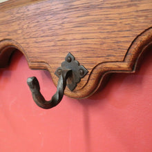Load image into Gallery viewer, x SOLD Antique French Coat Rack, French Oak and Tile Hat, Coat Rack with Iron Hooks. B11394