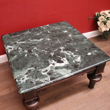 Load image into Gallery viewer, x SOLD Antique French Coffee Table, Oak and Green Mable Top Lamp Table or Coffee Table. B11823