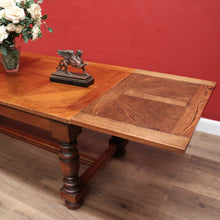 Load image into Gallery viewer, x SOLD Antique French Dining Table with Two Extension Leaves and Stretcher Base. B11818