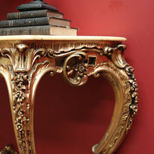 Load image into Gallery viewer, x SOLD Antique Italian Console Table, Hall Table. Gilt Timber and Gesso Table with Marble Top. B11386
