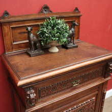 Load image into Gallery viewer, x SOLD Antique French Hall Cabinet or Drinks Cabinet, Cocktail Cupboard. Drawer and key. 11482