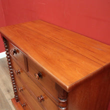 Load image into Gallery viewer, x SOLD Antique Australian Cedar Chest of Drawers, Full Cedar, Mother of Pearl to the Handles. B11907