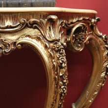 Load image into Gallery viewer, x SOLD Antique Italian Console Table, Hall Table. Gilt Timber and Gesso Table with Marble Top. B11386