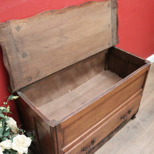 Load image into Gallery viewer, x SOLD Antique French Oak Single Drawer Blanket Box or Storage Chest with a Drawer. B12049