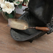 Load image into Gallery viewer, x SOLD Antique French Cast Iron Coal Scuttle, Kindling Box, Greenman Detail. B11528