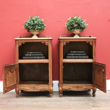 Load image into Gallery viewer, x SOLD Pair of Antique French Bedside Cabinets, Bedside Table or Lamp Tables, Side Tables. B11388