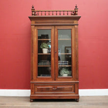 Load image into Gallery viewer, x SOLD Antique French Walnut Bookcase or Two-door China or Display Cabinet Cupboard. B11958