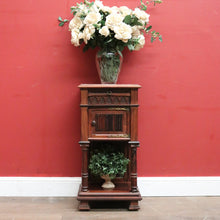 Load image into Gallery viewer, x SOLD Antique French rosewood and Marble Top Single Drawer Bedside Cabinet or Lamp Table B11996