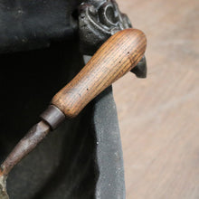 Load image into Gallery viewer, x SOLD Antique French Cast Iron Coal Scuttle, Kindling Box, Greenman Detail. B11528