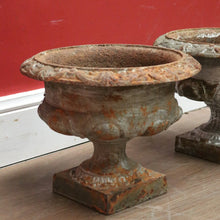 Load image into Gallery viewer, x SOLD A Pair of Antique French Cast Iron Staircase Base Jardinière Planters or Pot planters. B11862