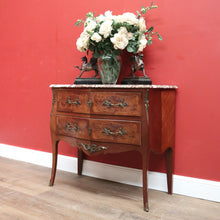 Load image into Gallery viewer, x SOLD Antique French Chest of Drawers, Marble Top Inlaid Two Drawer Hall Cabinet. B11332