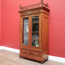 Load image into Gallery viewer, x SOLD Antique French Walnut Bookcase or Two-door China or Display Cabinet Cupboard. B11958