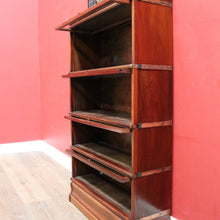 Load image into Gallery viewer, x SOLD Antique Solicitors Bookcase, Four Section Glass Door Bookcase Wernicke Barristers Bookcase. B11795